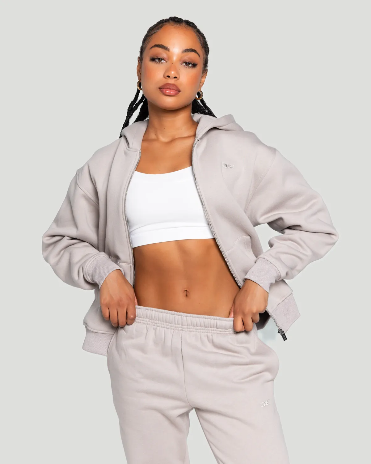 Classic Zip Through - Taupe