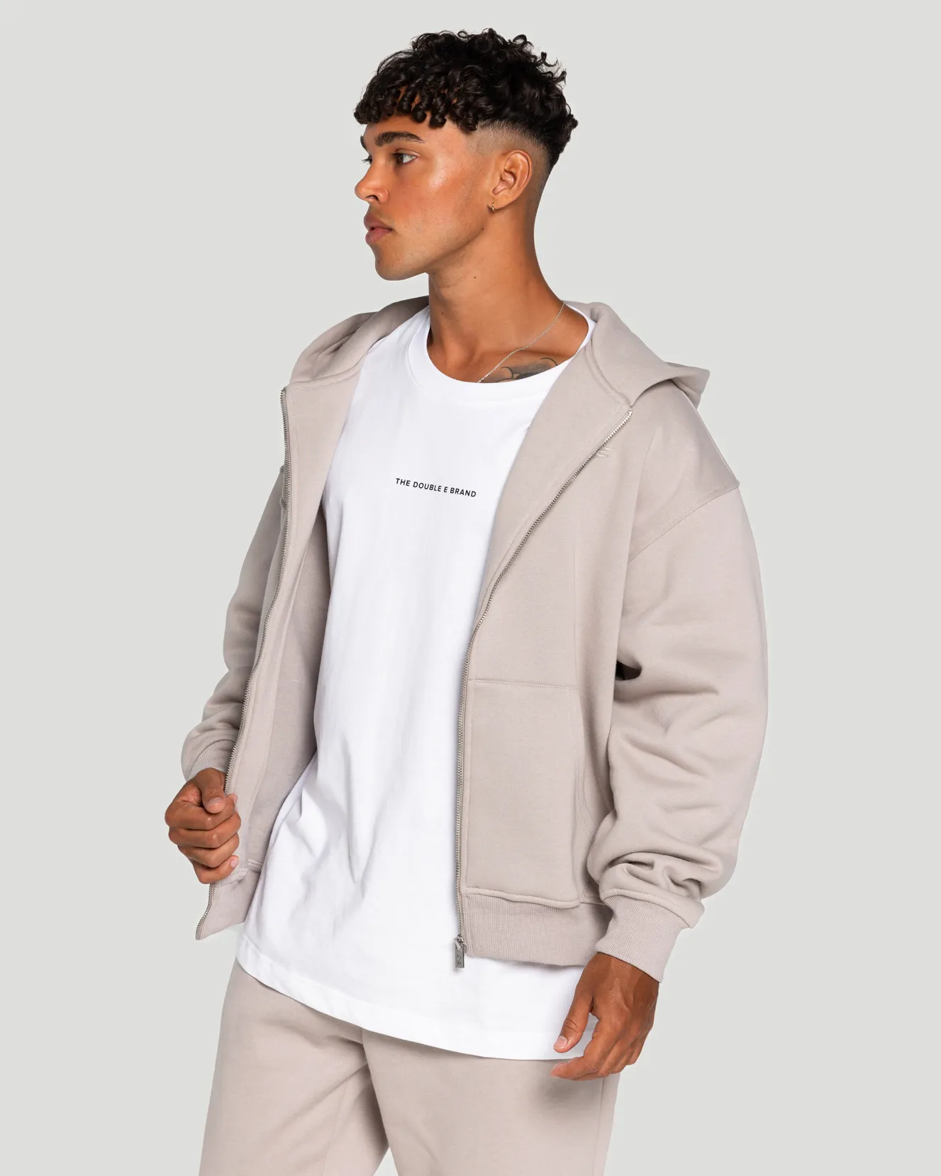 Classic Zip Through - Taupe