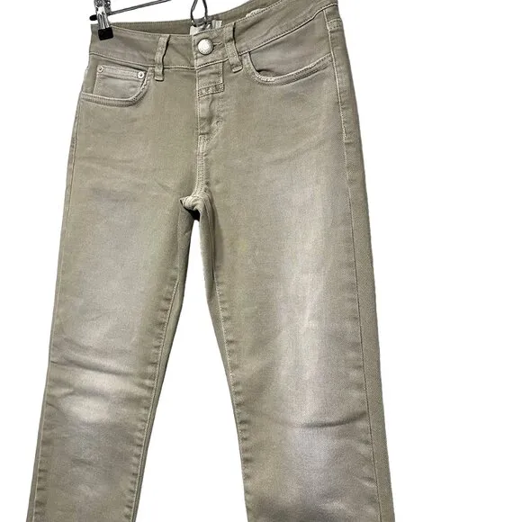 CLOSED Women's‎ Baker Slim Leg Mid Rise Jeans, 24, gray, light distressing, EUC