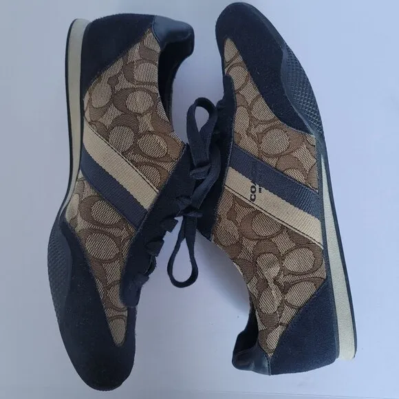 Coach Women's Kelson Outline Sig/Suede Sneakers. Size US 10B/EU 40