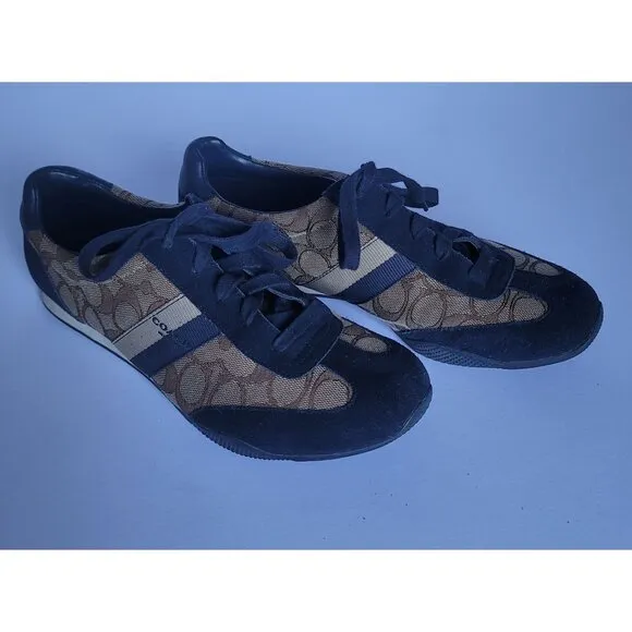 Coach Women's Kelson Outline Sig/Suede Sneakers. Size US 10B/EU 40