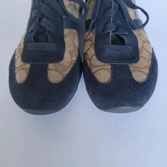 Coach Women's Kelson Outline Sig/Suede Sneakers. Size US 10B/EU 40