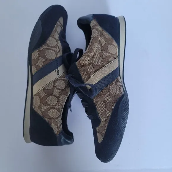 Coach Women's Kelson Outline Sig/Suede Sneakers. Size US 10B/EU 40