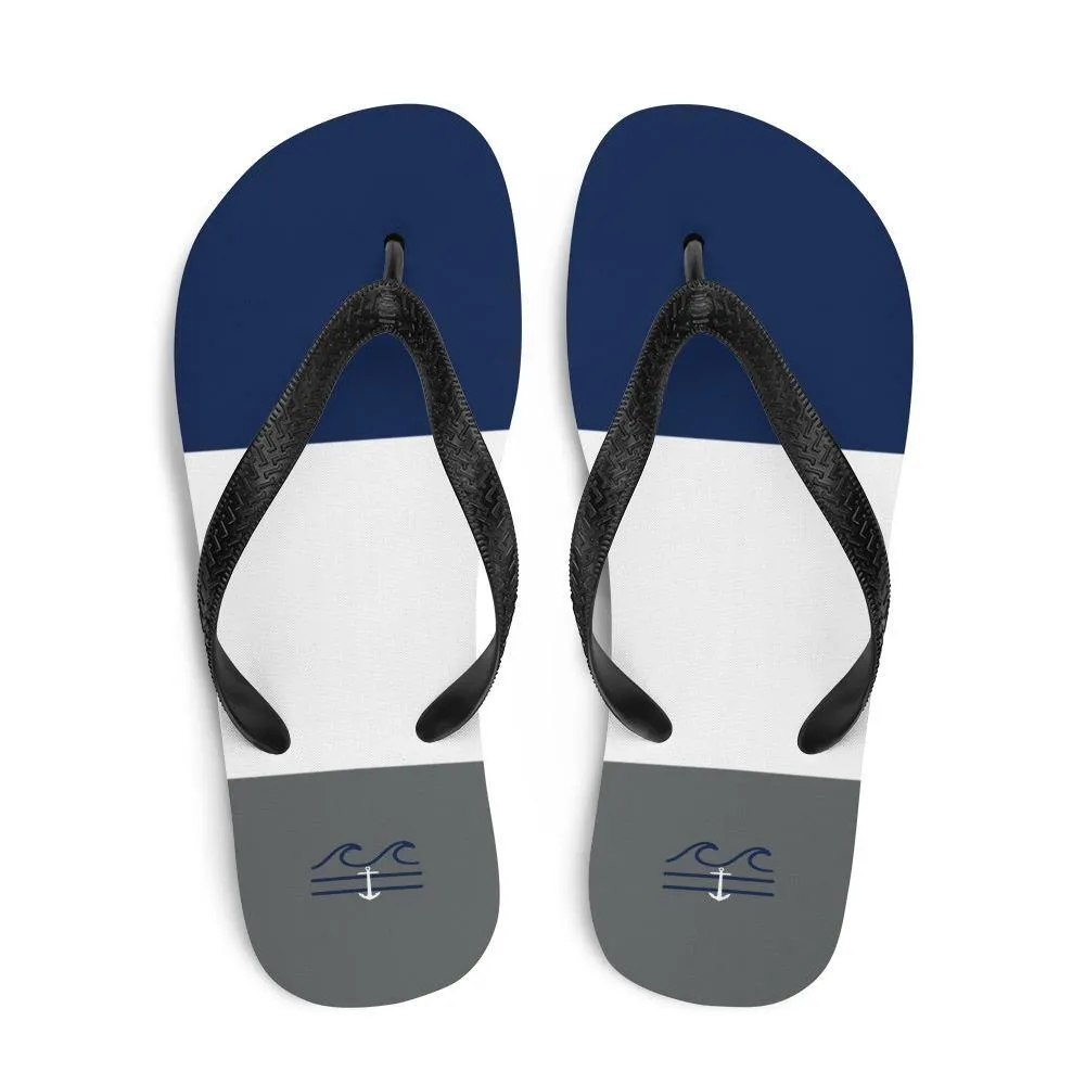 Coastal Crue Nauti Lines Flip-Flops