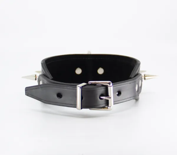 COL005 Spiked Leather Collar