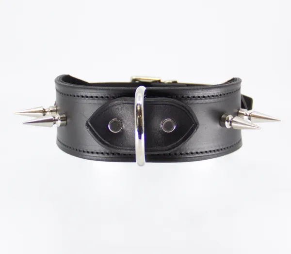 COL005 Spiked Leather Collar