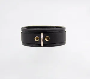 Col048 Leather Collar With Coloured Hardware
