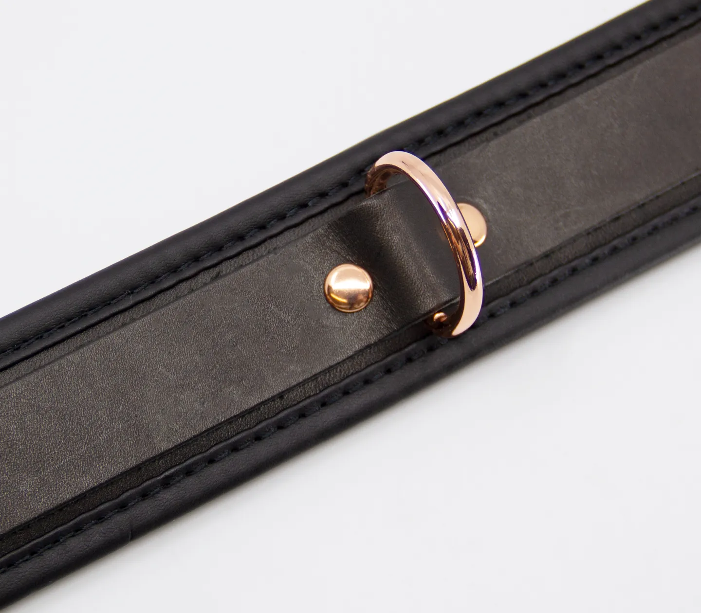 Col048 Leather Collar With Coloured Hardware