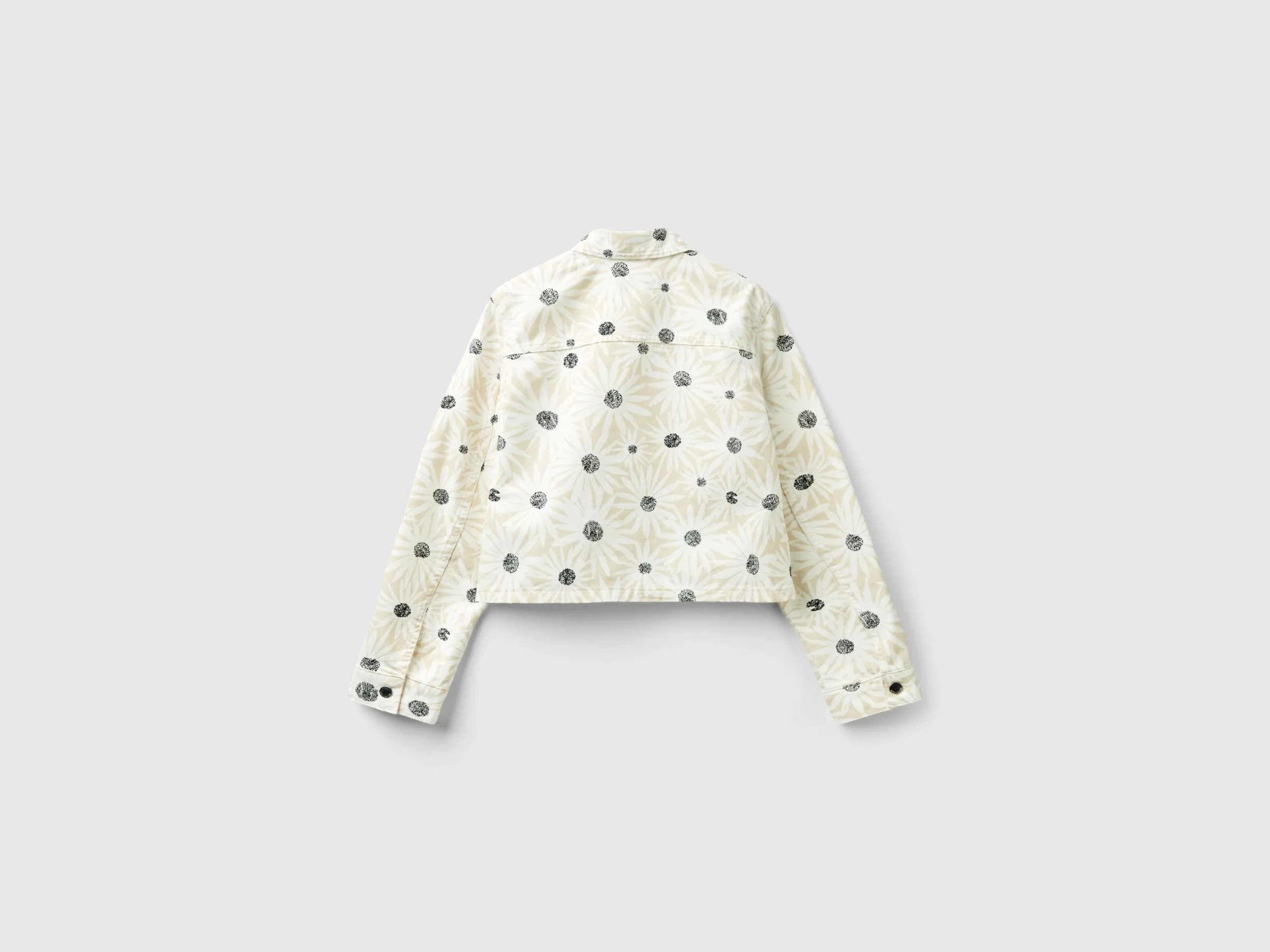 Collared Neck Printed Jacket