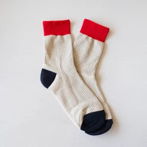 Color Block Casual Socks