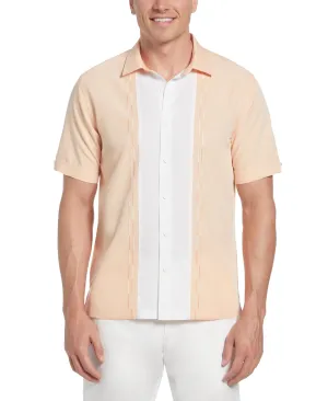 Color Block Embroidery Shirt