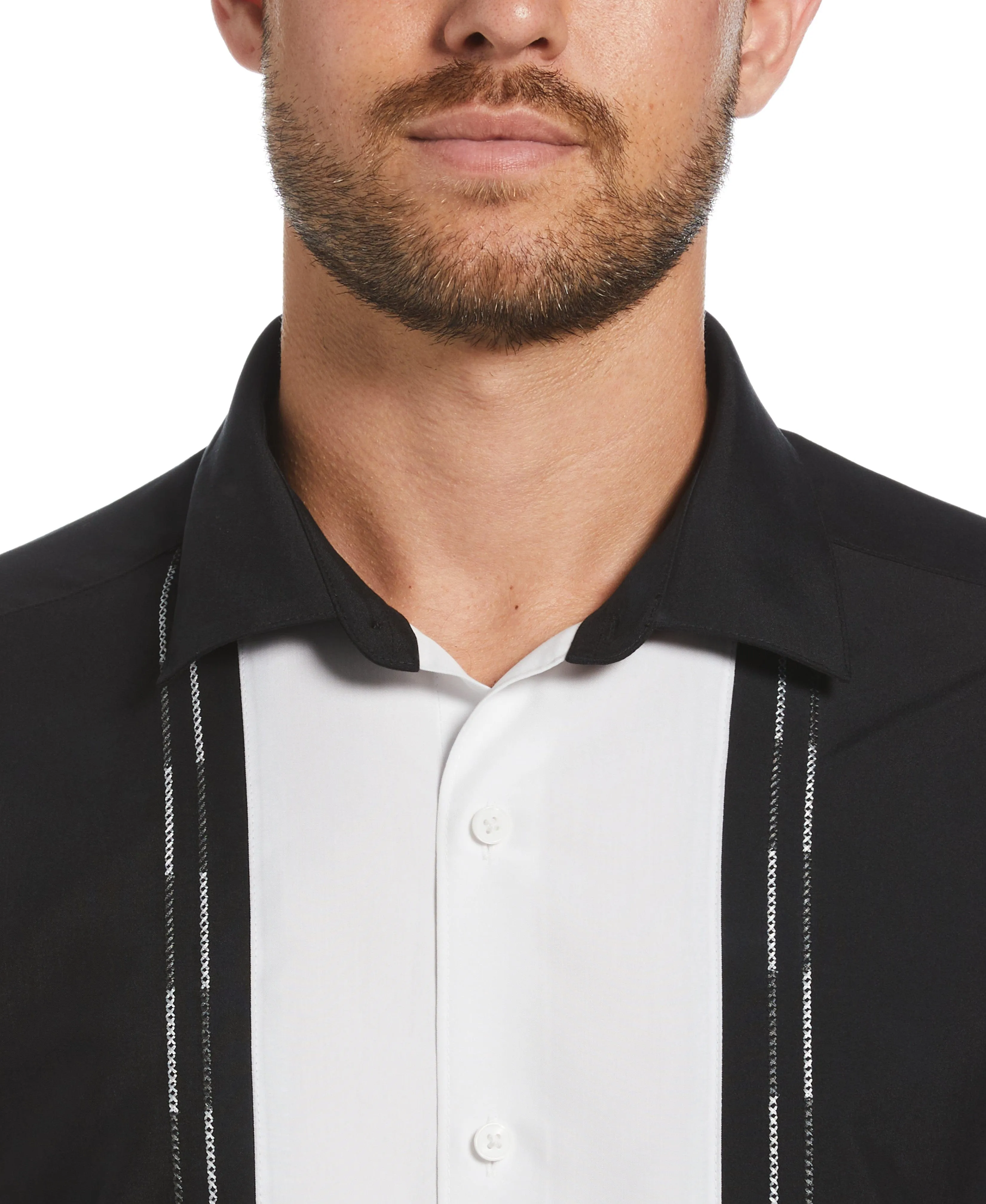 Color Block Embroidery Shirt