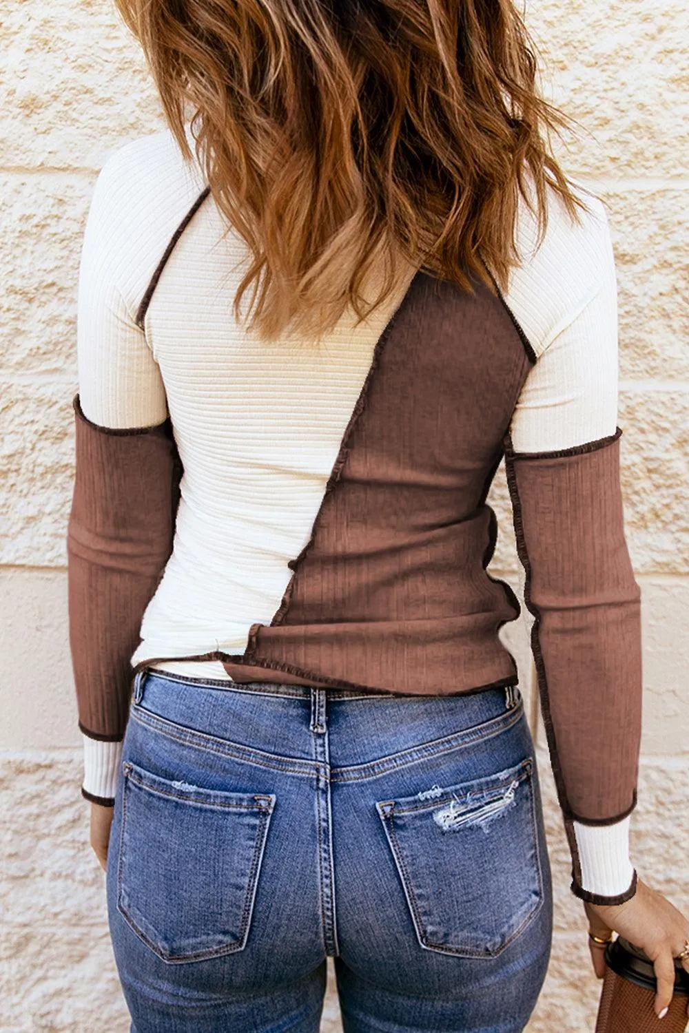 Color Block Long Sleeve Shirt