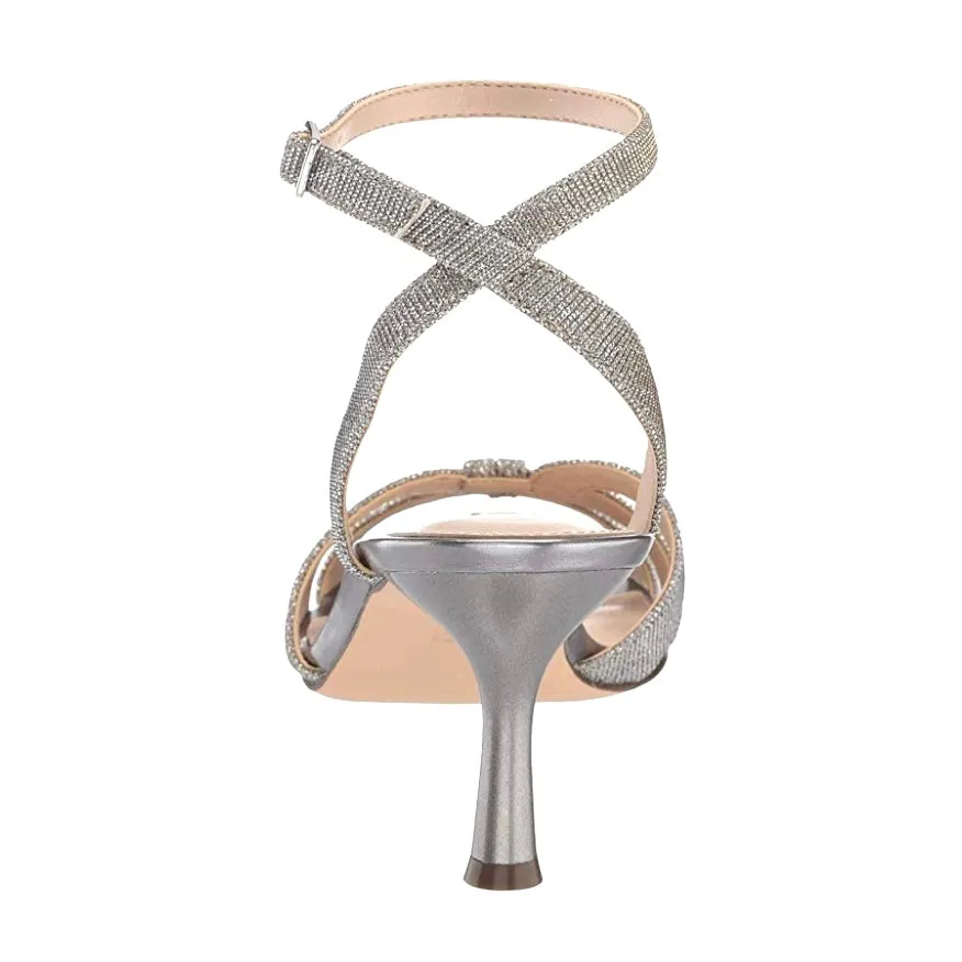 CORALEE Women's Steel Luna Shine Heels Straps Sandals