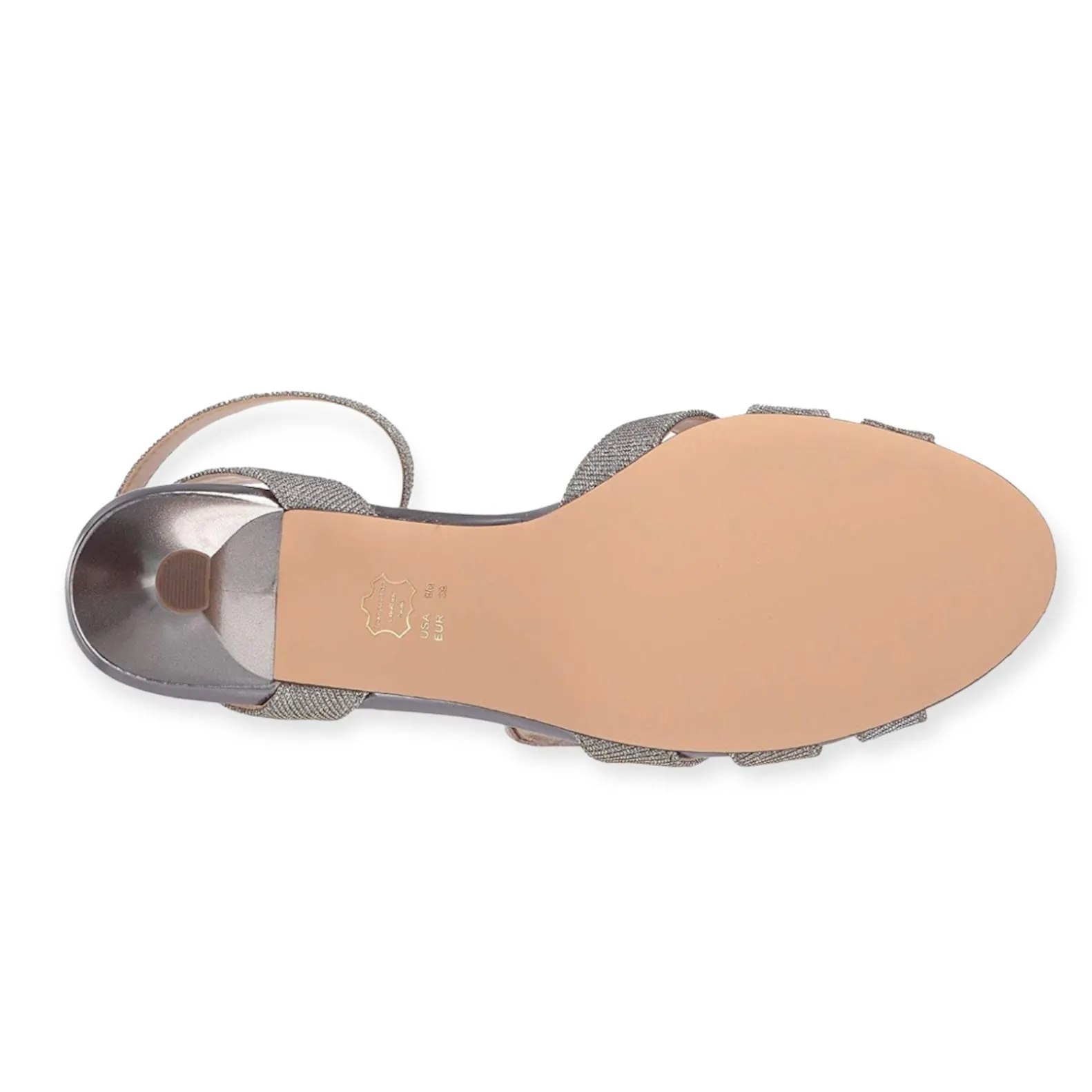 CORALEE Women's Steel Luna Shine Heels Straps Sandals
