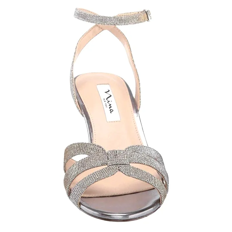 CORALEE Women's Steel Luna Shine Heels Straps Sandals