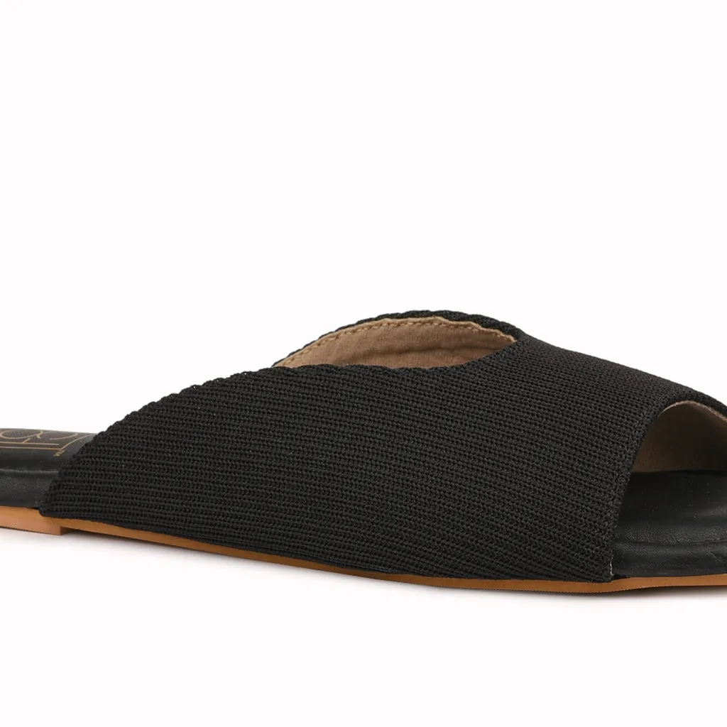 Cords Peep Toe Slippers