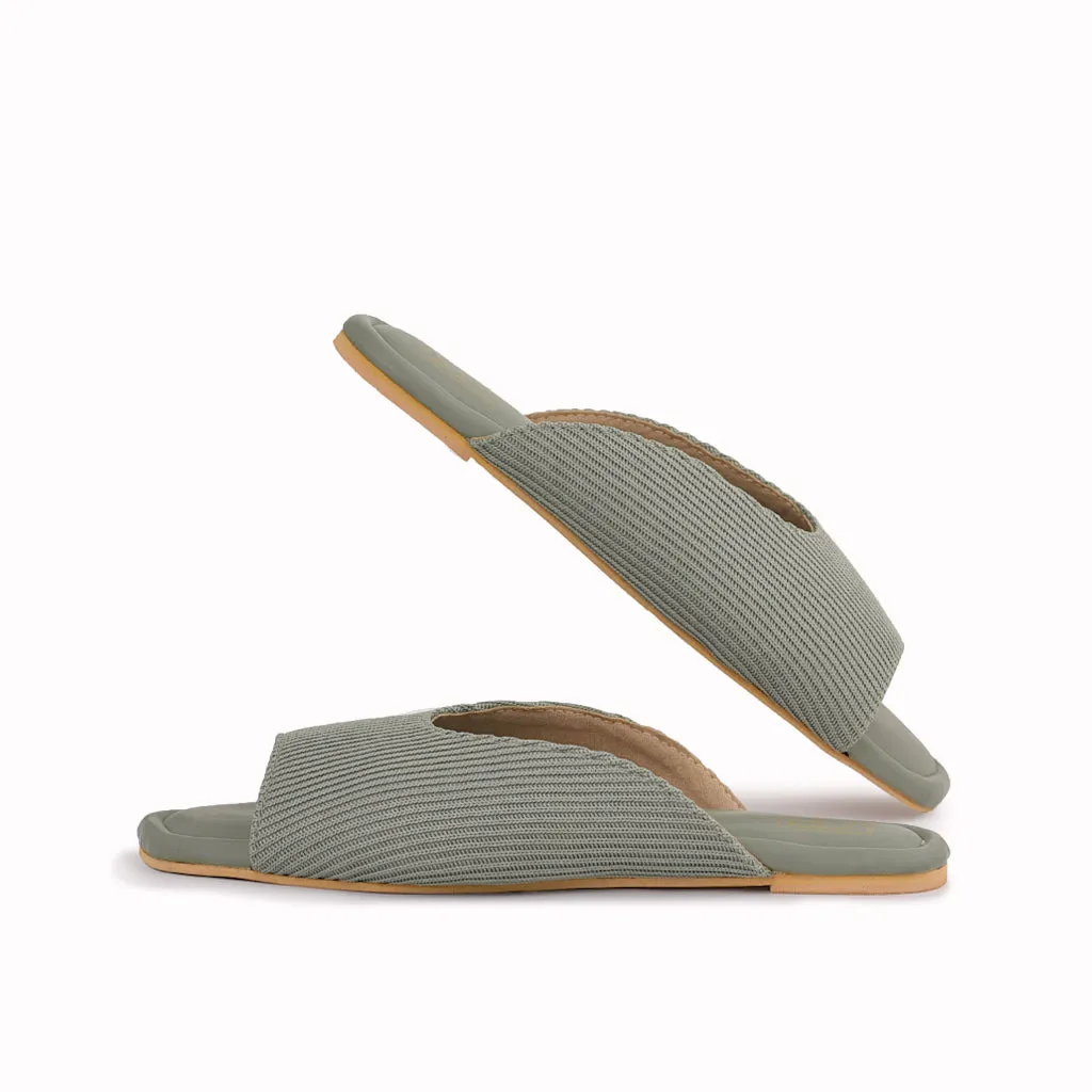 Cords Peep Toe Slippers