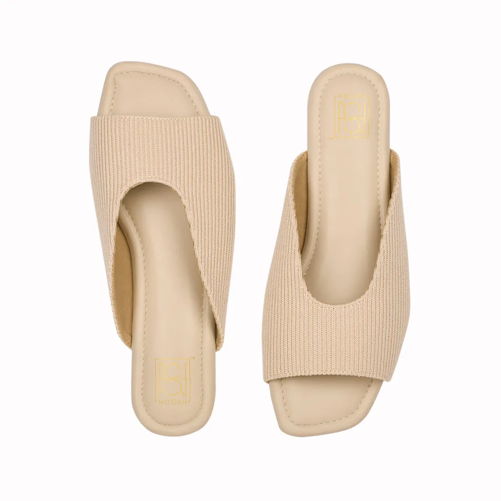 Cords Peep Toe Slippers