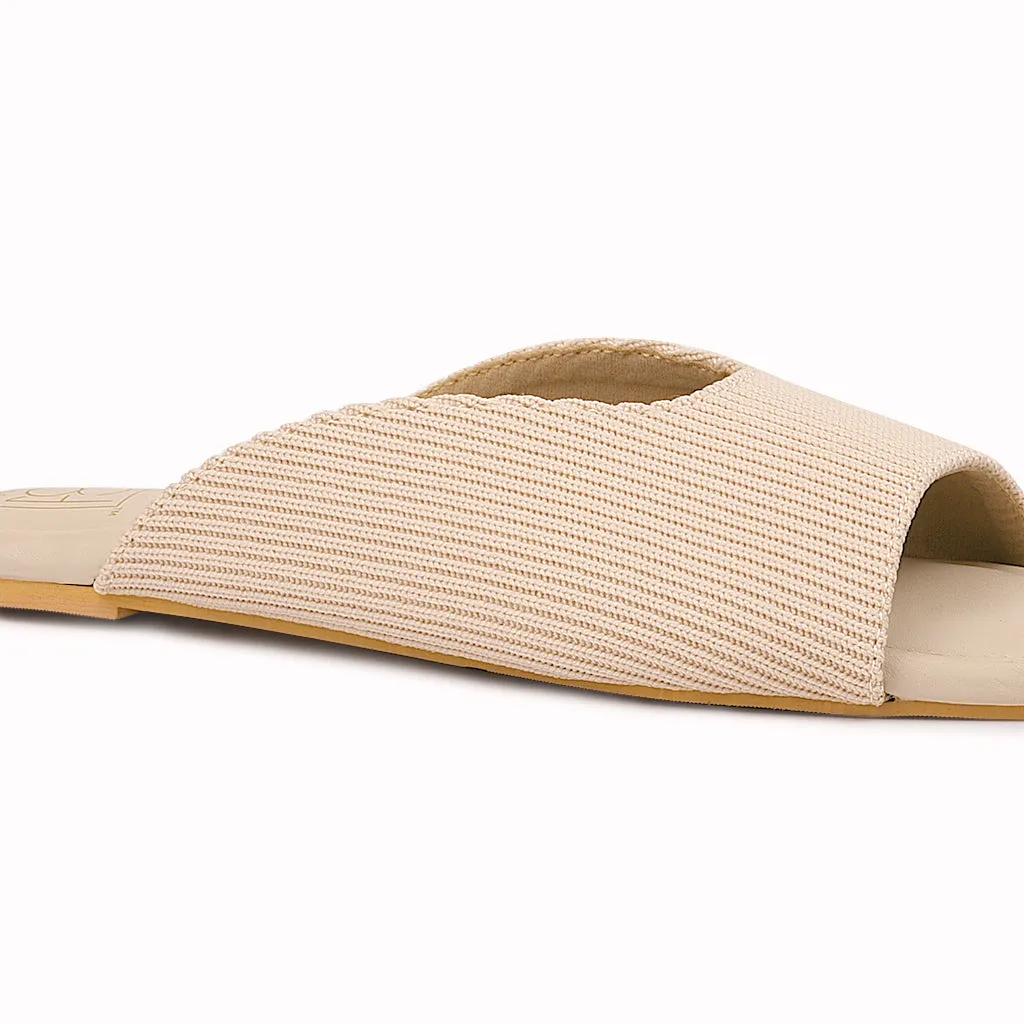 Cords Peep Toe Slippers