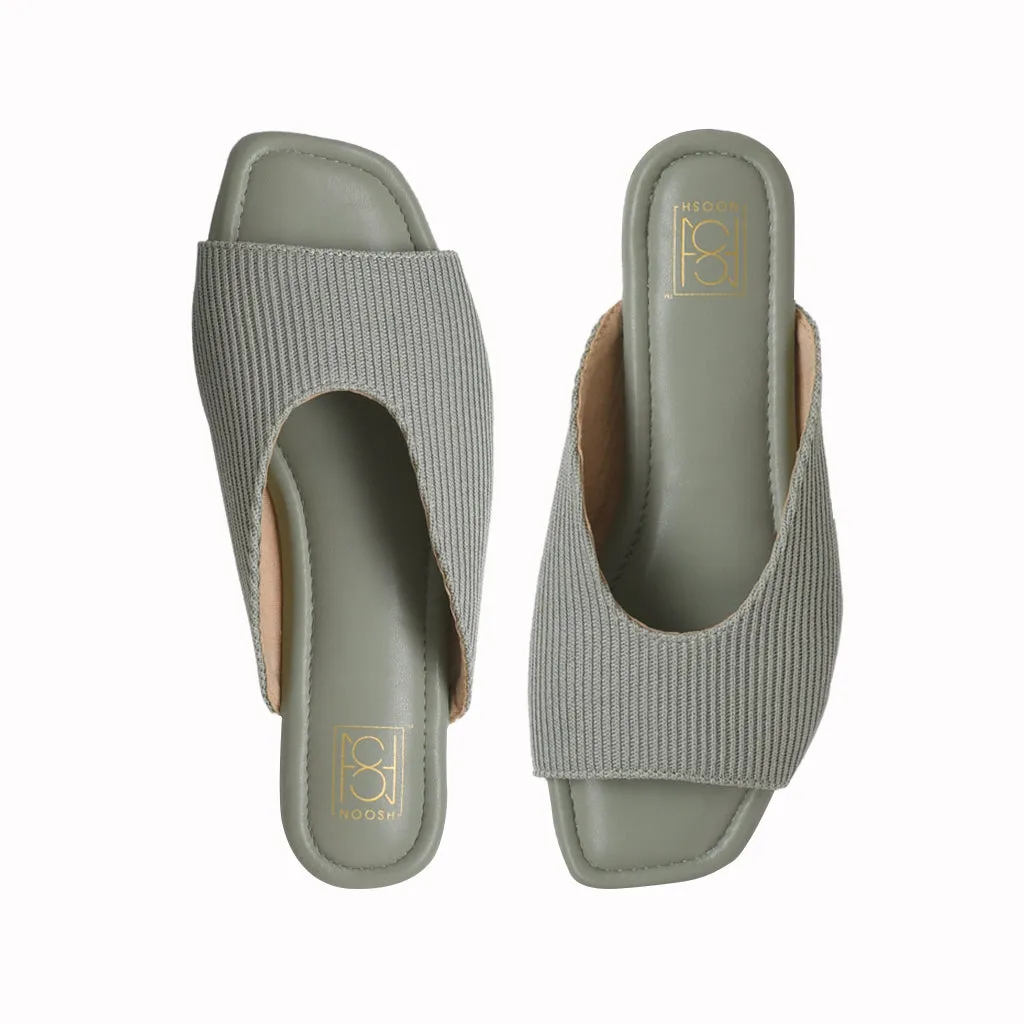 Cords Peep Toe Slippers