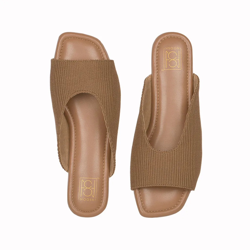 Cords Peep Toe Slippers