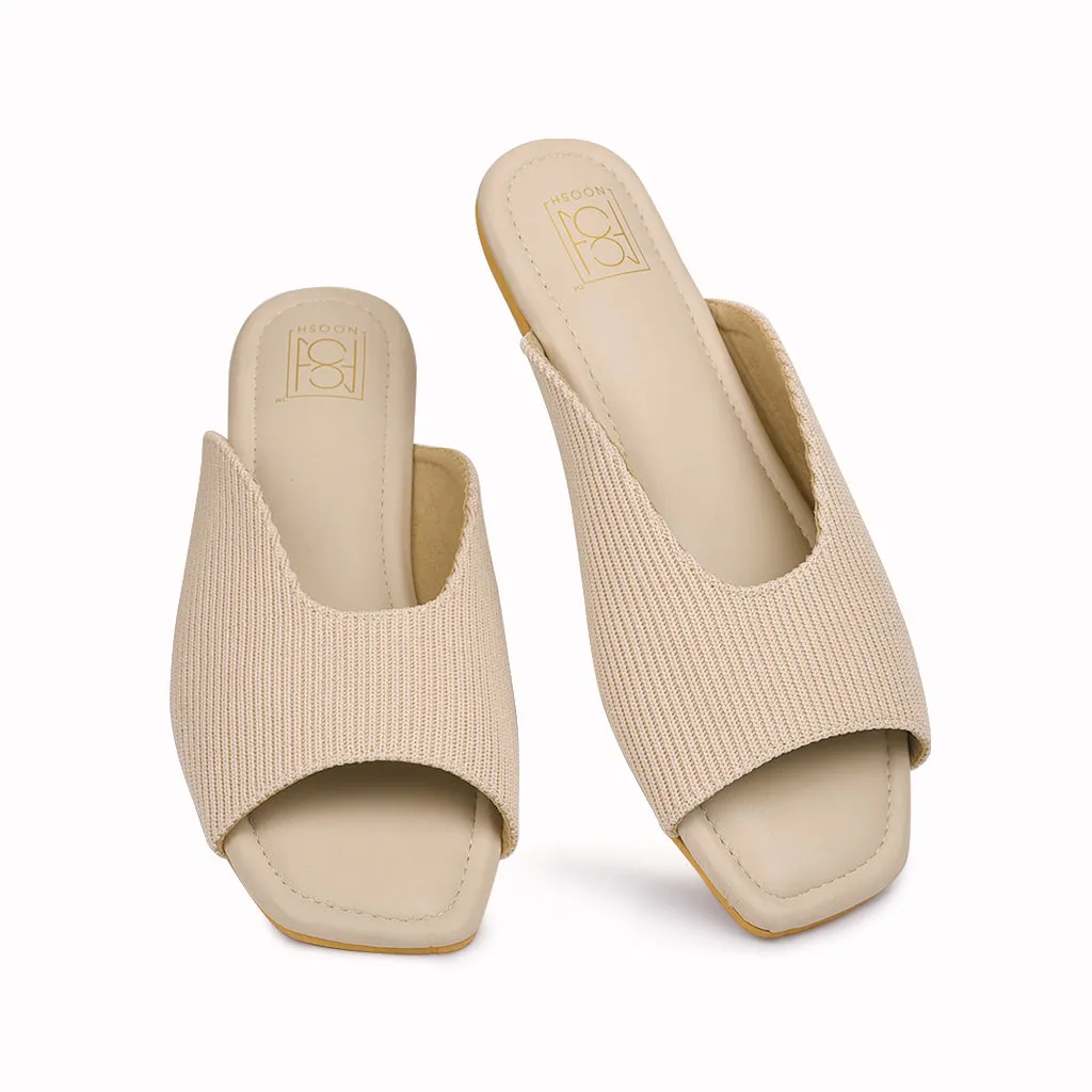 Cords Peep Toe Slippers