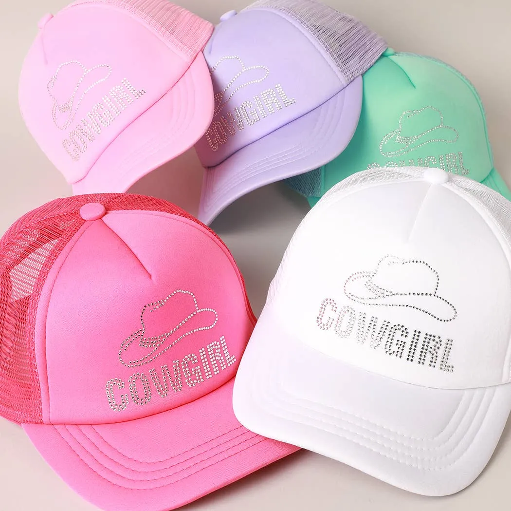 COWGIRL Rhinestone Trucker Cap | Stuffology Boutique