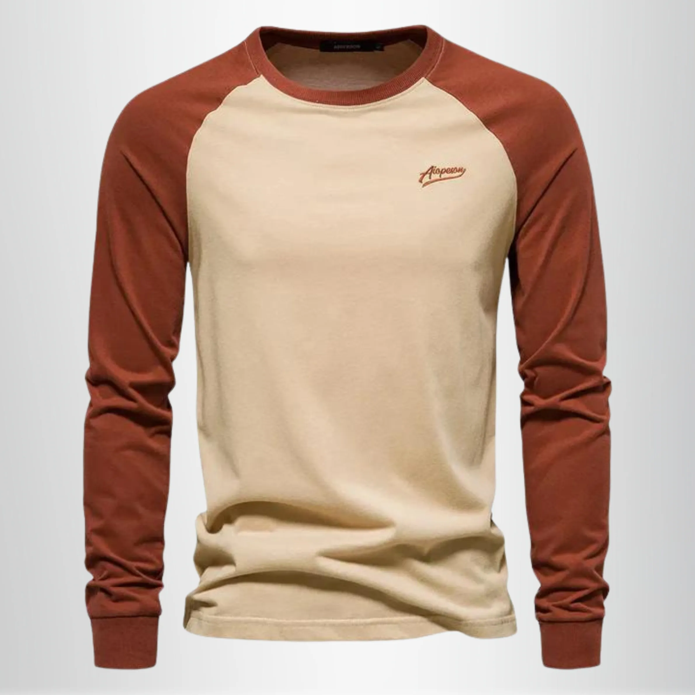 Cozy Shield" Langarm-Pullover mit Rundhalsausschnitt