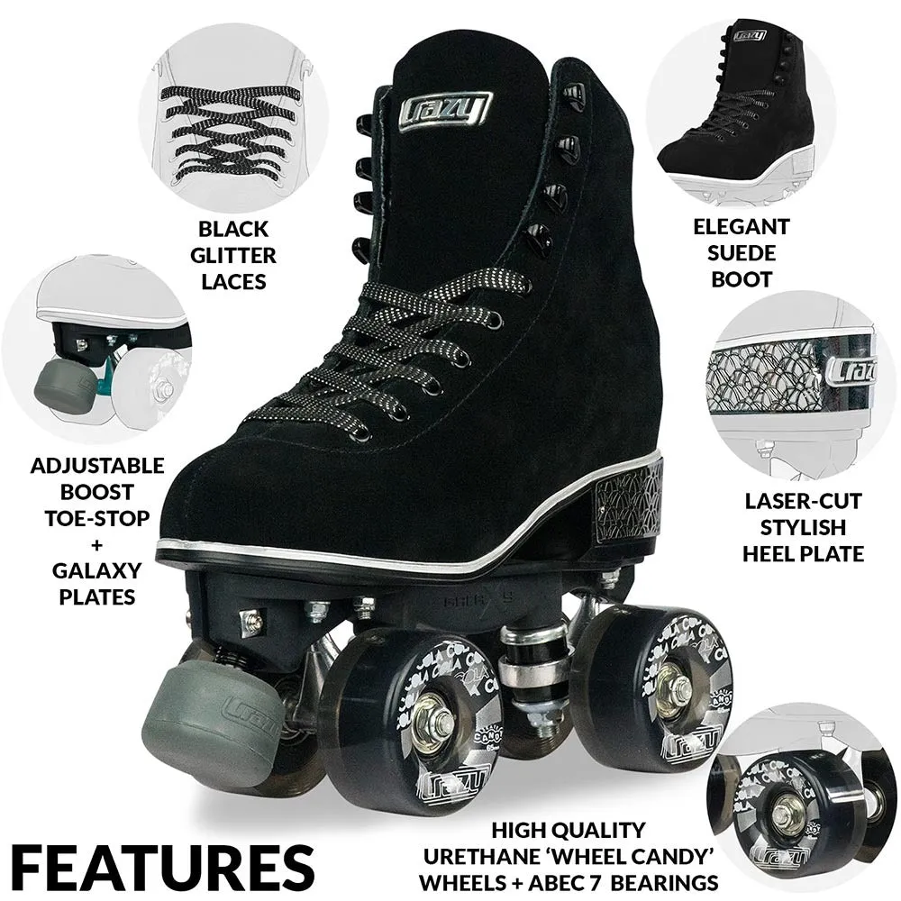 Crazy Evoke Suede Roller Skates Black