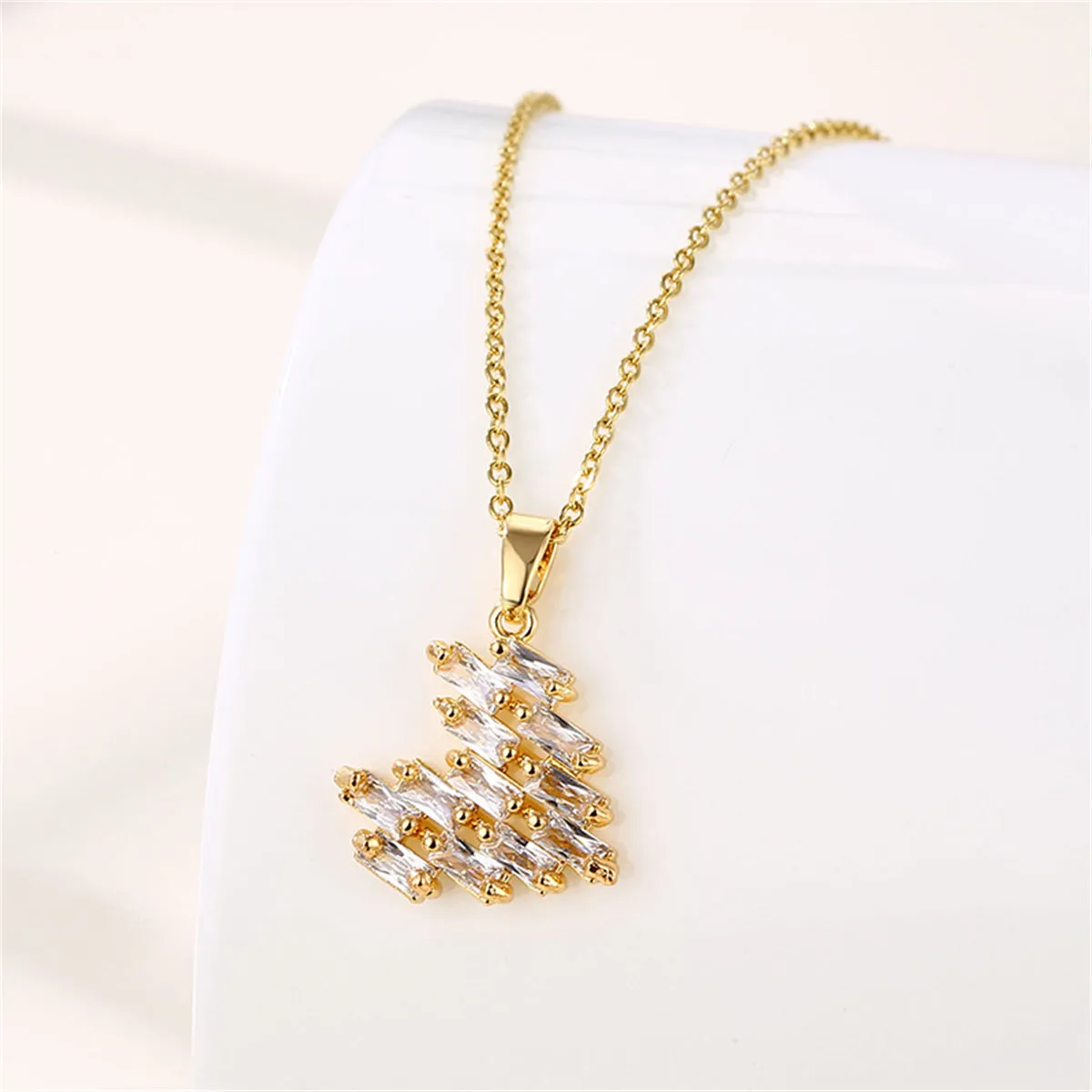 Crystal & 18K Gold-Plated Heart Pendant Necklace