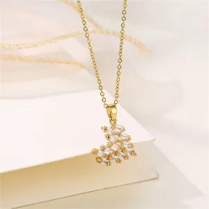 Crystal & 18K Gold-Plated Heart Pendant Necklace