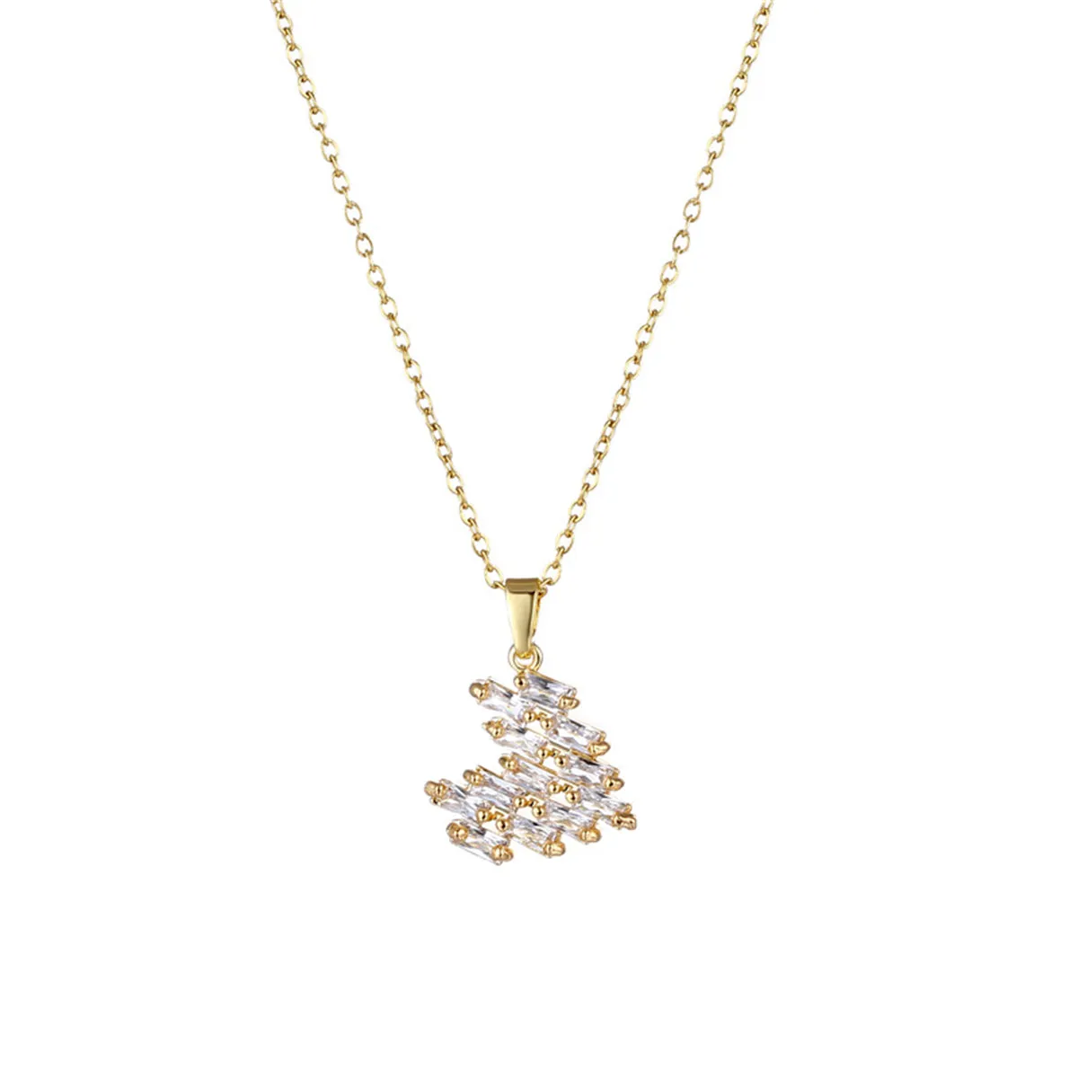 Crystal & 18K Gold-Plated Heart Pendant Necklace