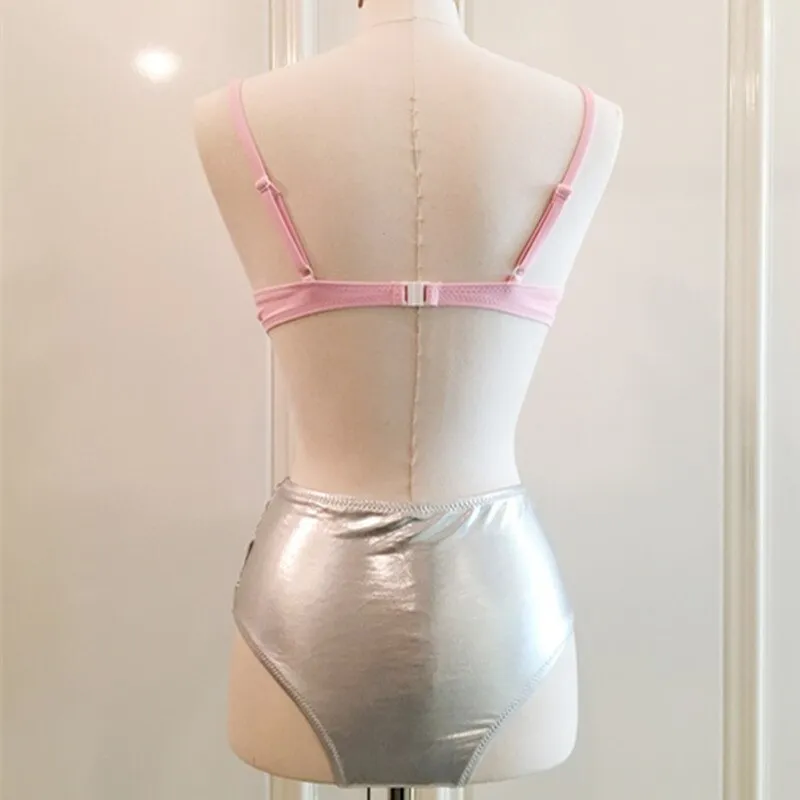 Crystal Rhinestone High Waist Swimsuit