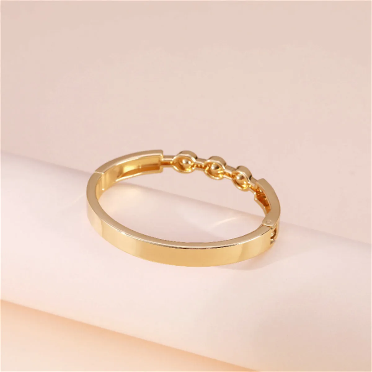 Cubic Zirconia & 18K Gold-Plated Bangle