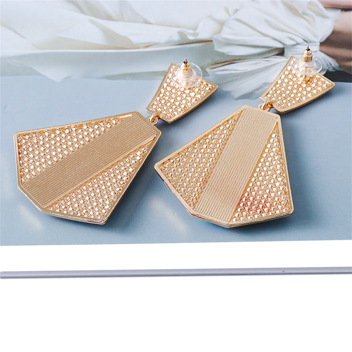 Cubic Zirconia & Baguette Crystal Drop Earrings