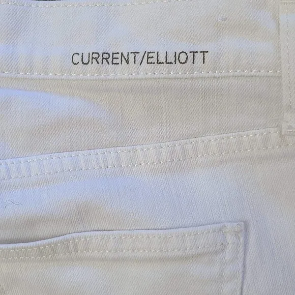 CURRENT ELLIOTT White Straight Leg Stretch Jeans PC0003248PT1557 Women's 26