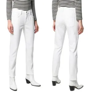 CURRENT ELLIOTT White Straight Leg Stretch Jeans PC0003248PT1557 Women's 26
