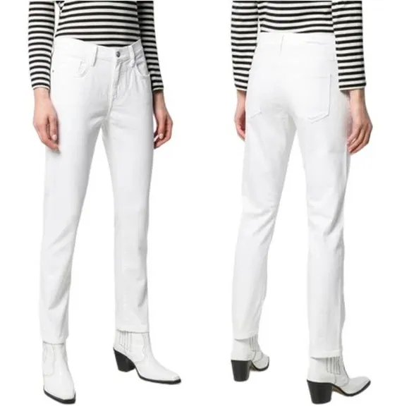 CURRENT ELLIOTT White Straight Leg Stretch Jeans PC0003248PT1557 Women's 26