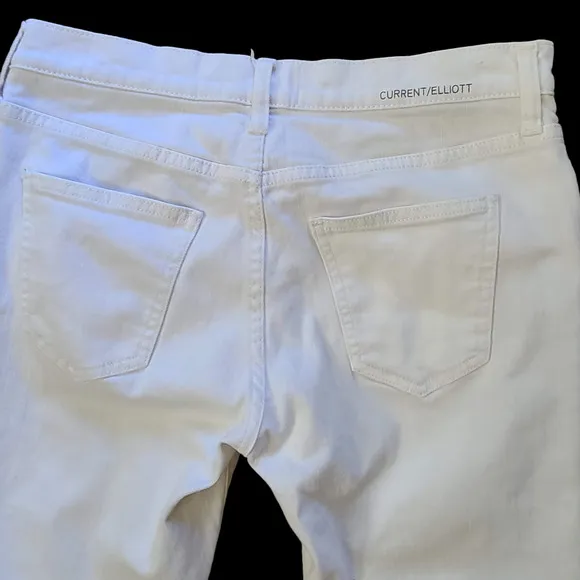 CURRENT ELLIOTT White Straight Leg Stretch Jeans PC0003248PT1557 Women's 26