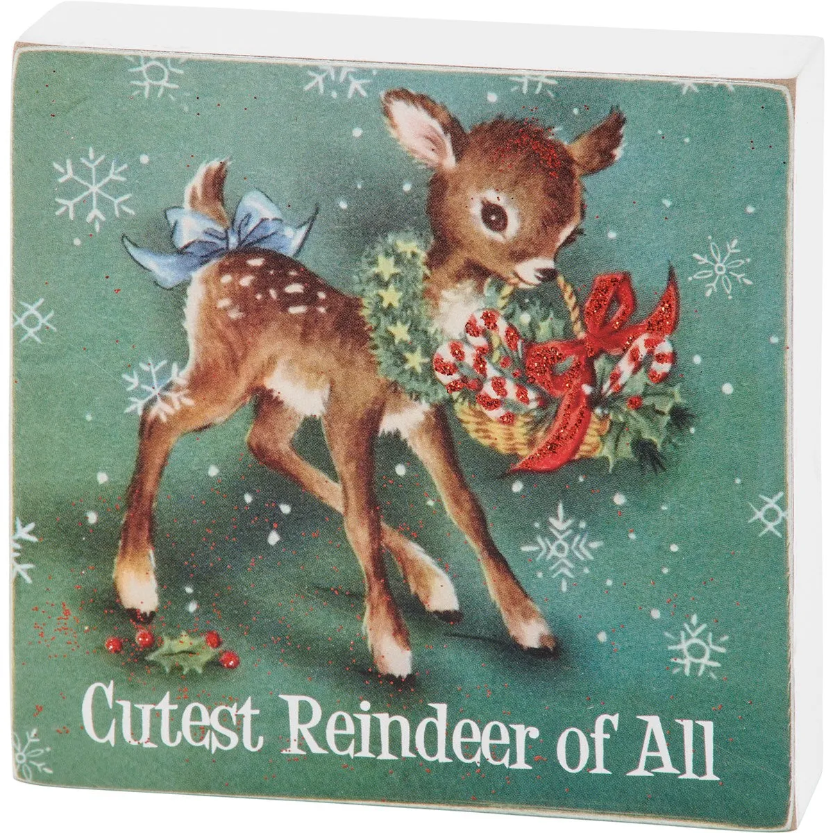 Cutest Reindeer Block Sign