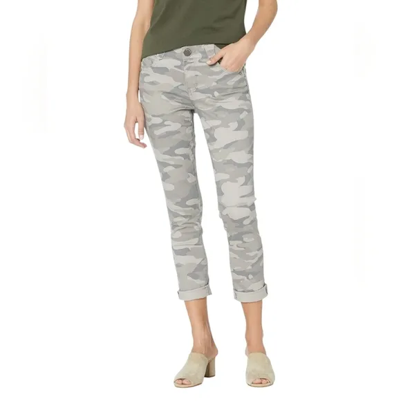 Democracy Women's Grey Camo Ab Technology Jeans Size 12 NWT