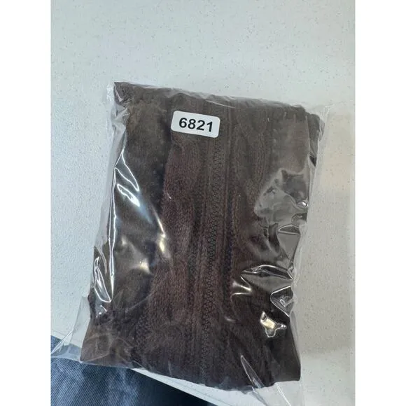 Designers Studio Women's Brown Suede &amp; Knit Vest XL Full Zip Casual