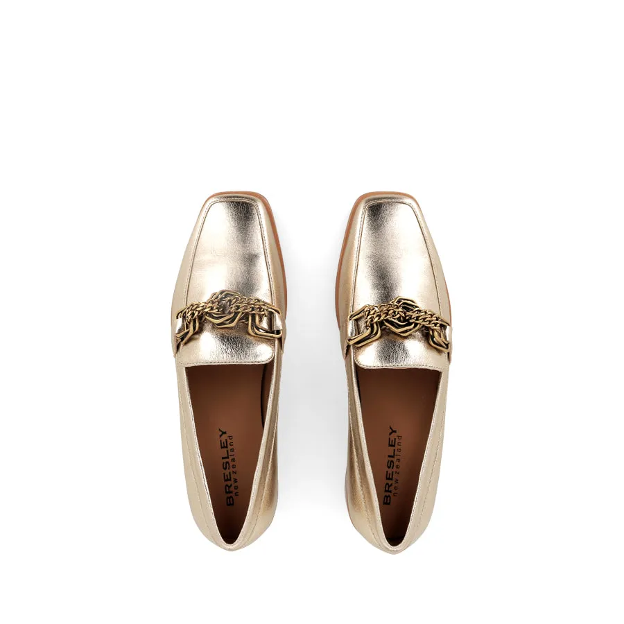 DEWEY - GOLD LEATHER