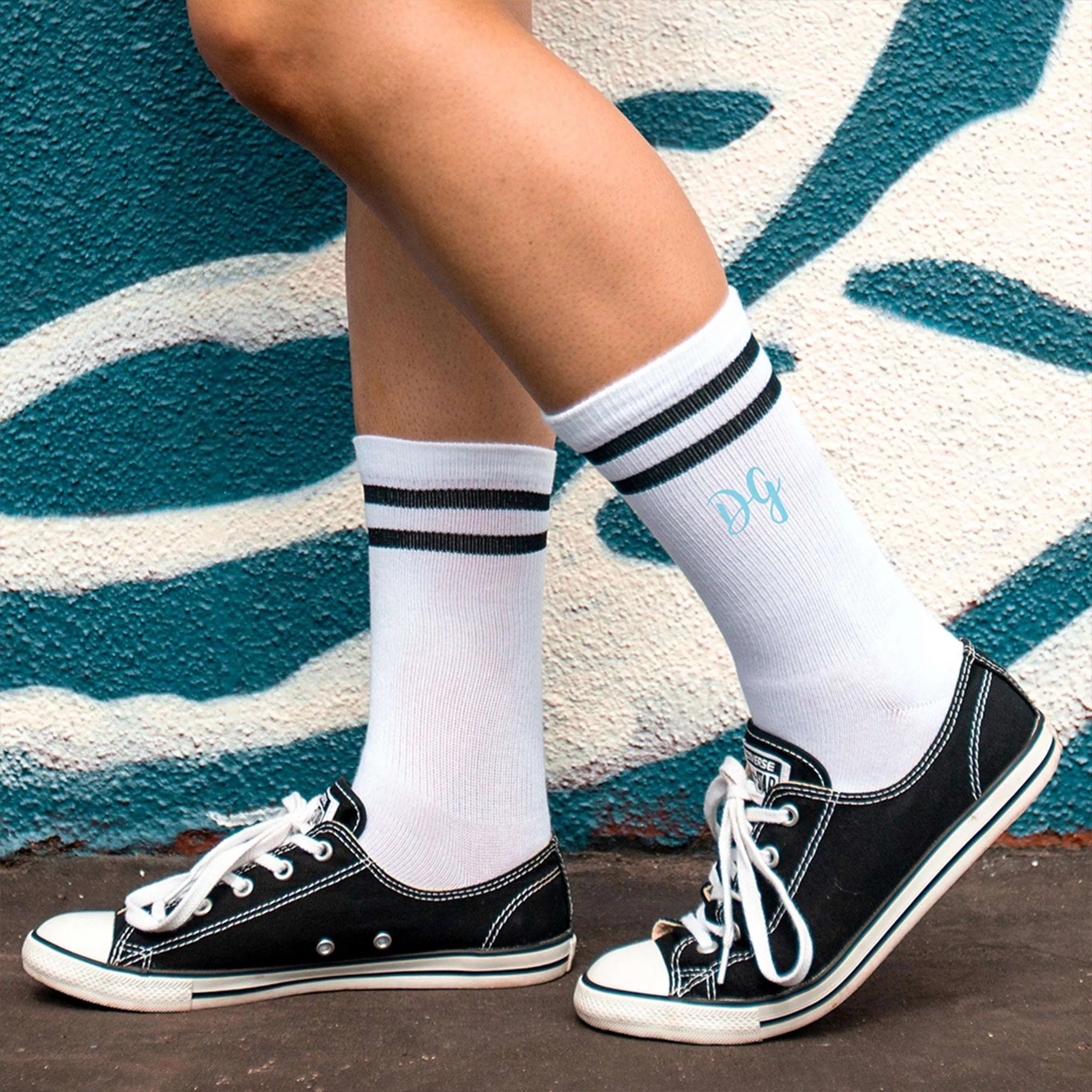 DG Striped Sorority Crew Socks