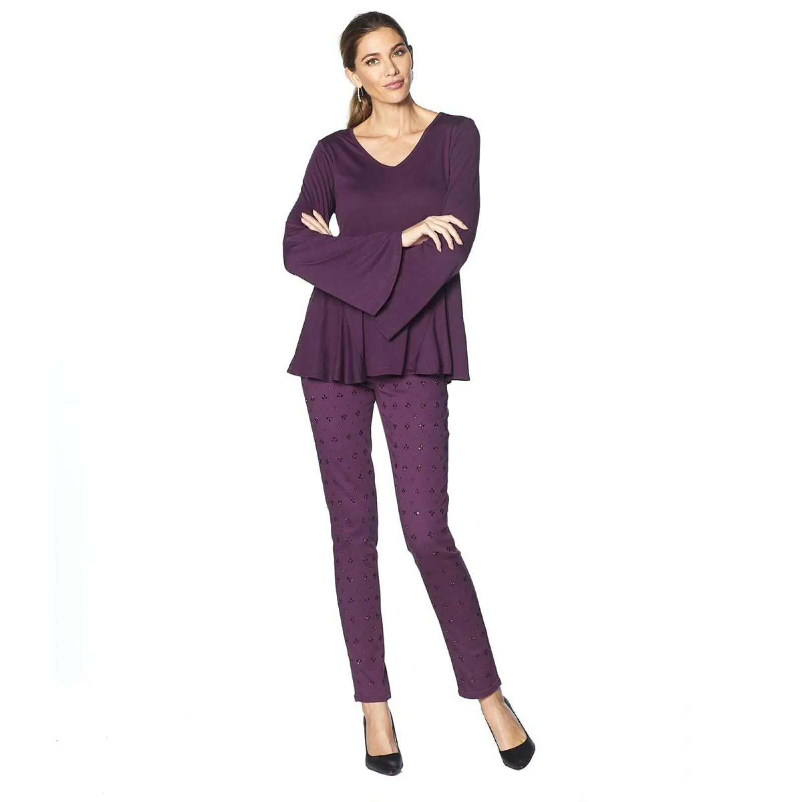 DG2 by Diane Gilman Women's Petite Virtual Stretch Novelty Skinny Jeans