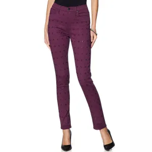 DG2 by Diane Gilman Women's Petite Virtual Stretch Novelty Skinny Jeans