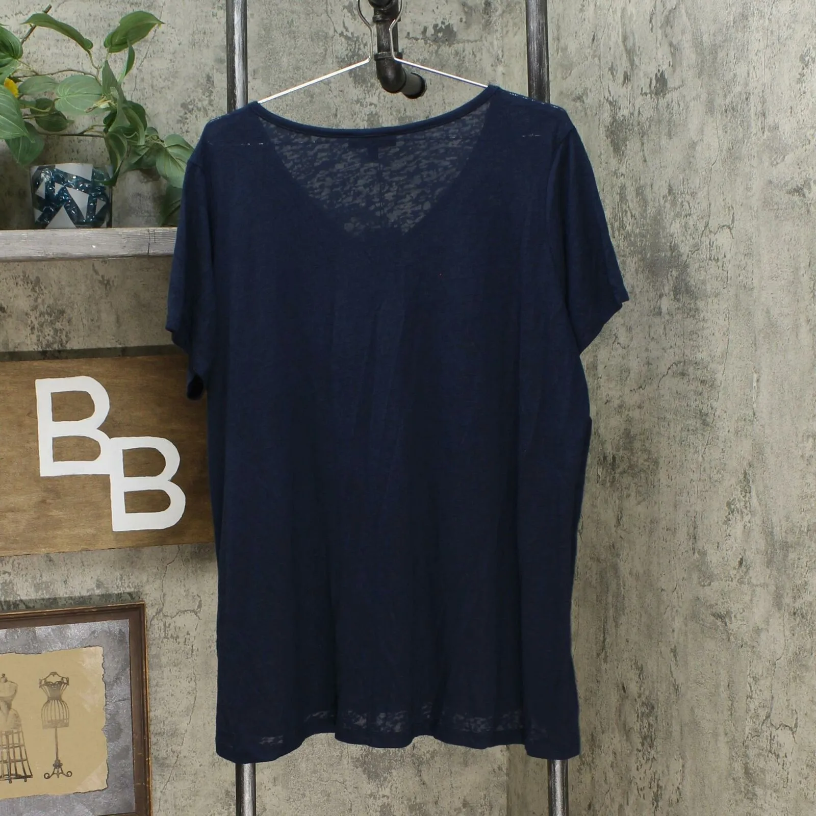 DG2 by Diane Gilman Women's Plus Size Burnout Printed And Embellished Top