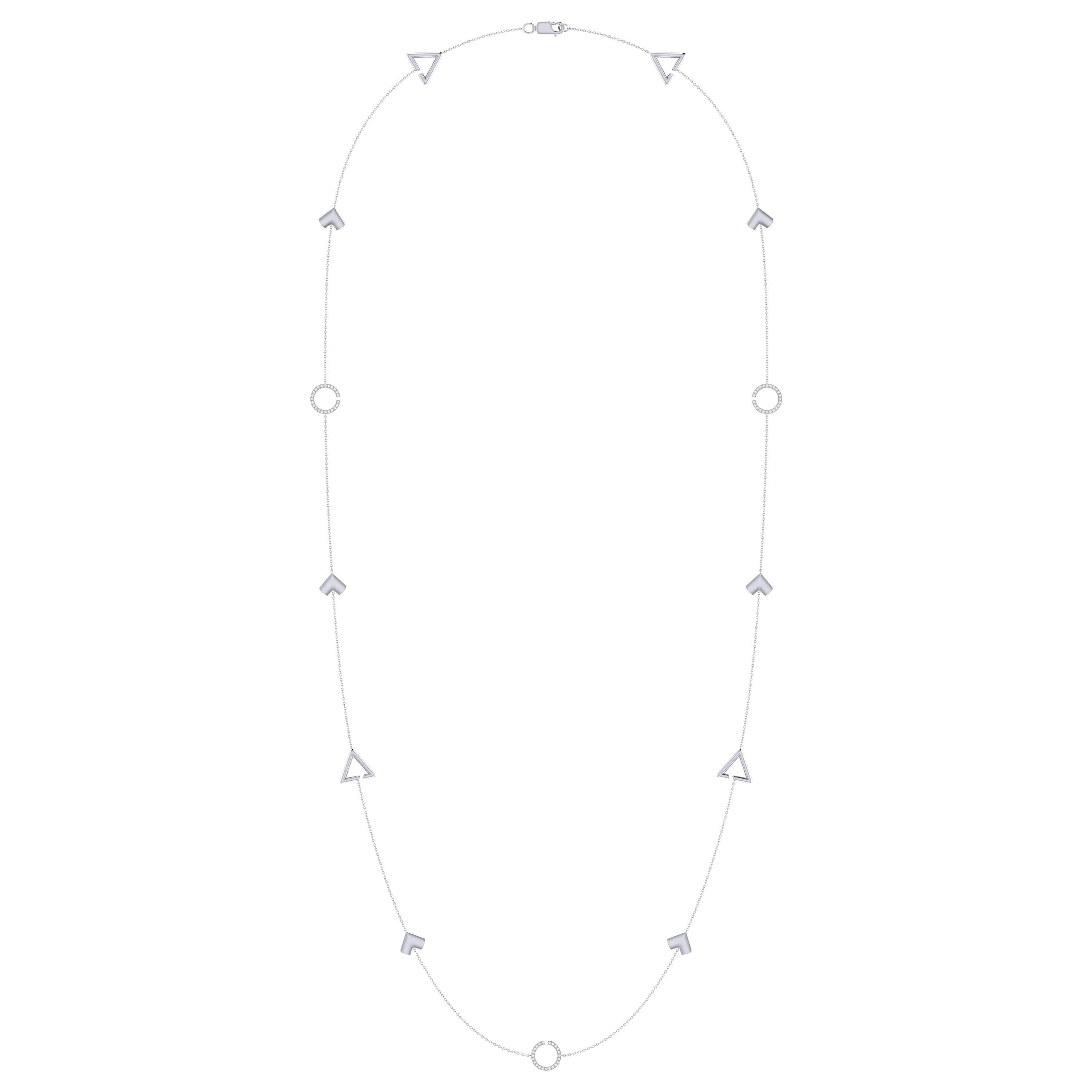 Diamond Circle Pendant Sterling Silver Necklace