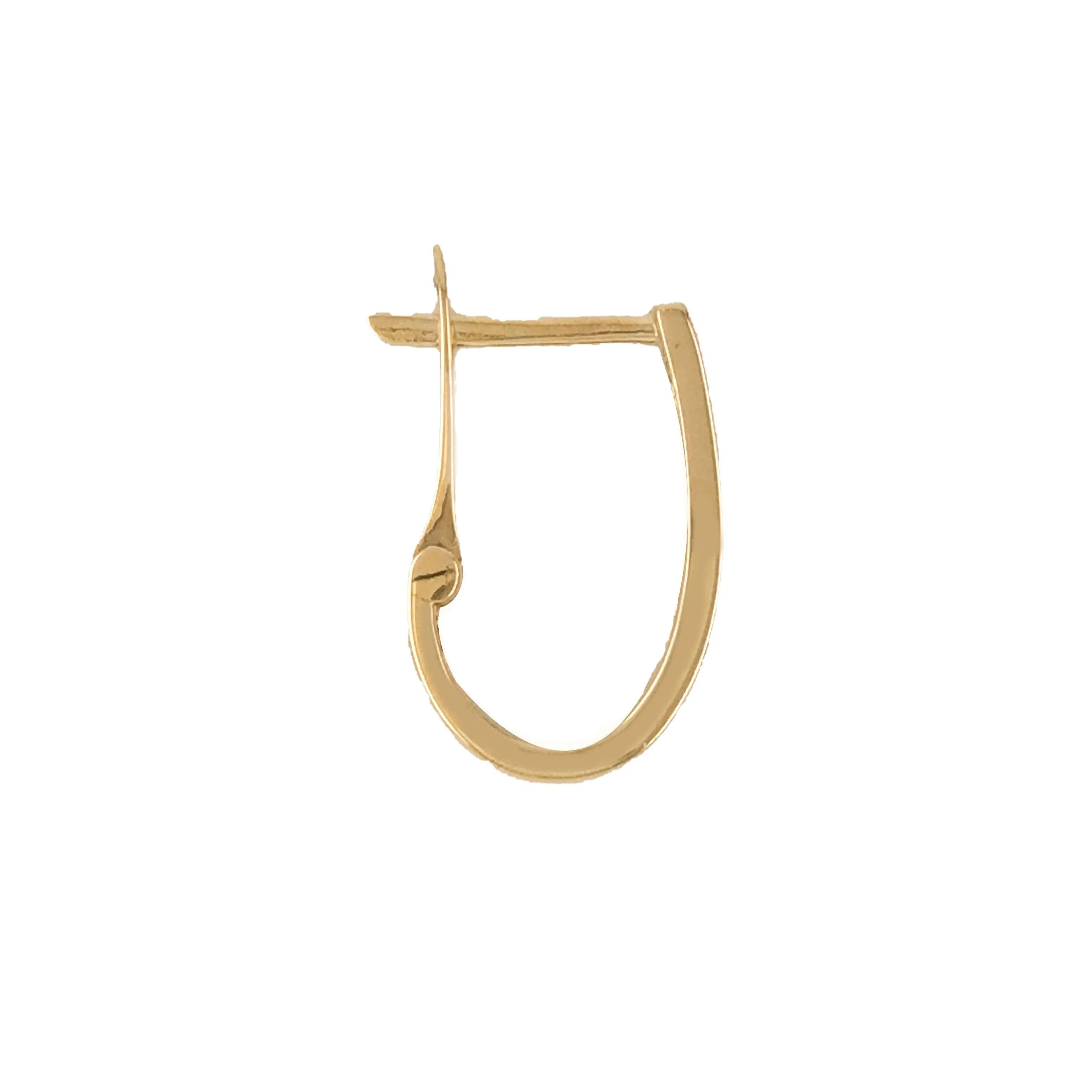 Diamond Classic J Hoop set with 1.00tdw in 10K Yellow Gold